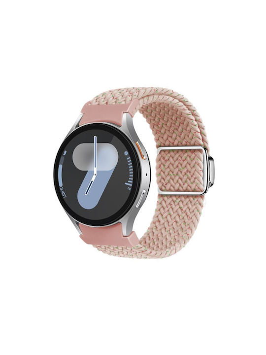 Samsung Galaxy Watch 7 6 5 4 Curea Ceas Nylon Închidere Magnetică Roz Auriu