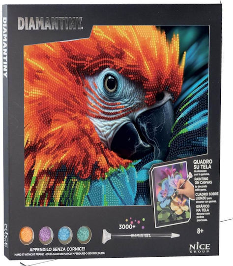 Diamond Painting Mosaic Gems Red Parrot 96577
