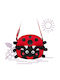 Affenzahn Ladybug Kids Bag Shoulder Bag Red 22cmx20cmx7cmcm