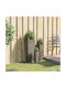 vidaXL Set of 3 Metallic Grey Flower Pots