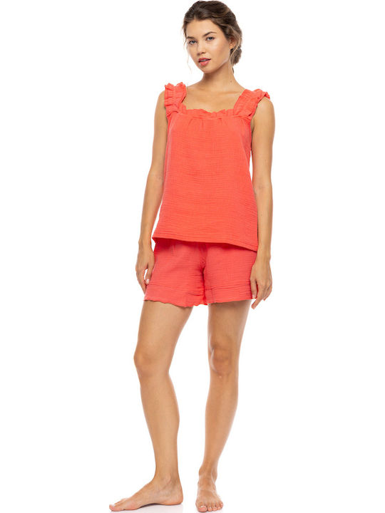 Pink Label Καλοκαιρινό Babydoll Coral