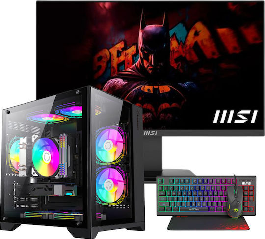 Vengeance Vengeance Maverick-S30 Настолен Компютър (Athlon-3000G/8GB DDR4/240GB SSD/Без Операционна Система) с Клавиатура (International English) и Монитор MSI PRO MP2412