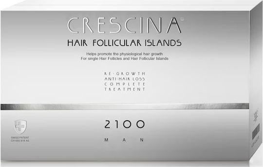 Crescina Hair Follicular Islands 2100 Ampule Pentru Păr Împotriva Căderii Părului Pentru Bărbați 20