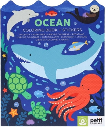 Ocean Coloring Book + Stickers Chronicle Books Paperback Softback