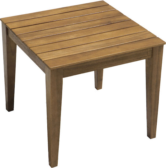 Garten- und Terrassentisch Napole 50x50x45 Natürliche Holzschatten Garten- und Terrassentisch Napole 50x50x45 Natürliche Holzschatten