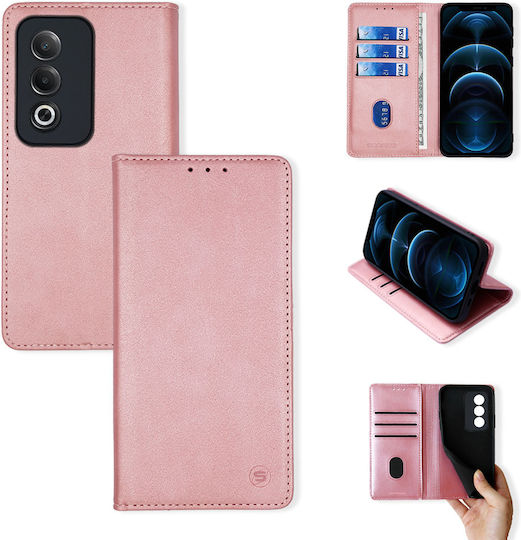 Husă Portofel Vintage Magnet Wallet Sonique Oppo A80 5g Rose Gold