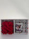 Red Gift Box Transparent Lid Includes 6 Red Roses