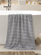 Lino Home Πετσέτα Σώματος Loomline 80x150εκ. Γκρι Βάρους 600gr/m²