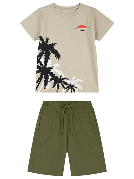 Energiers Kids Clothing Set with Khaki Shorts 2 Pieces