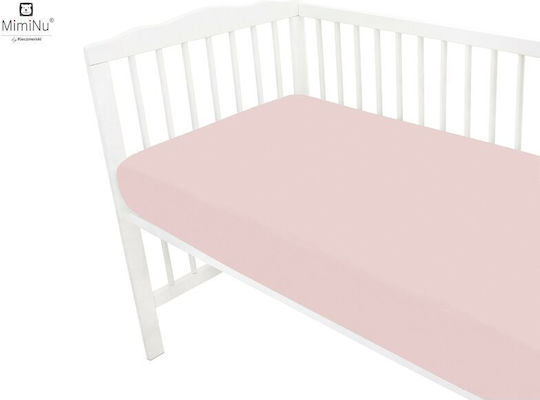 MimiNu Set Cu Cauciuc Roz 120x60cm MimiNu Set Cu Cauciuc Roz 120x60cm