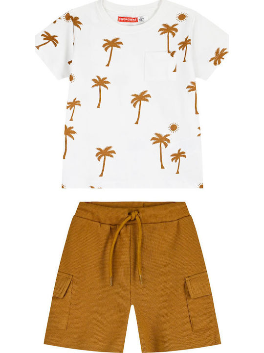 Kids' Set with Shorts Summer 2pcs Coffee