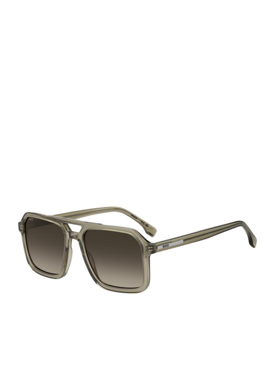 Boss Unisex Sunglasses With Brown Frame And Gra...
