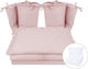 MimiNu Baby Crib Bedding Set 6pcs Powder Pink