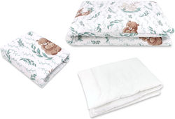 MimiNu Baby Crib Bedding Set 3pcs Natural