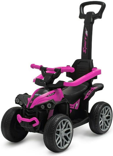BabyMix Mega Prime Mașină Ride On Cu Mâner Pentru Părinți Pentru 12+ Luni Cu Sunete Roz