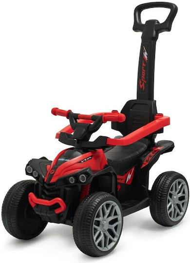 BabyMix Mega Prime Mașină Ride On Cu Mâner Pentru Părinți Pentru 12+ Luni Cu Sunete Roșie