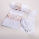 Set Christening Oilcloths Lace Pagueta White 2 Pieces