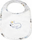 Baby Star Waterproof Baby Bib Made of 100% Cotton with Hoop & Loop Fastener Blue