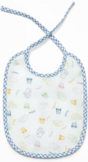 Nancy Dimo Impermeabila Bavetă material textil cu bandă de dantelă Γαλαζιο