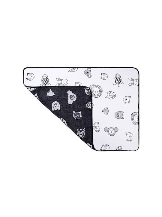 Qmini Pătură Pepinieră Swaddling pături Bambus Albastru 75x100cm