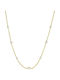Vogue Necklace from Gold Plated Silver with Pearls