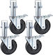 Vivatechnix Roata de mobilier din Metal în Culoare Gri 12.7x4cm 4buc