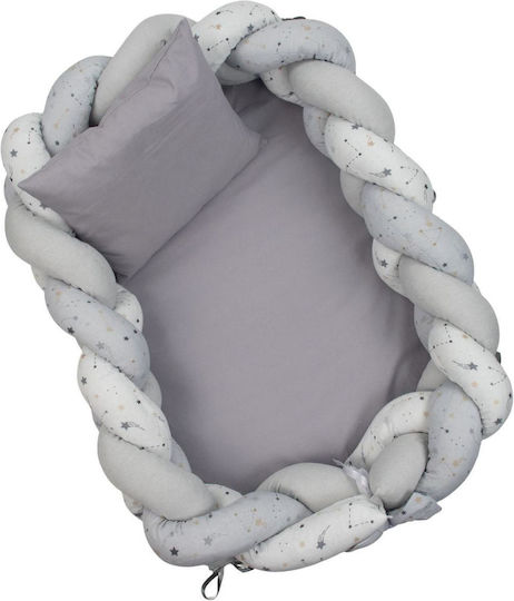 Kamtex Baby Βρεφικό Μαξιλάρι Φωλιά Γκρι 45x70εκ.