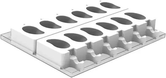 Silikomart Silicone Ice Cream & Ice Lolly Baking Pan Mango 8.2x5.4x4.3cm 2pcs