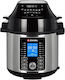 Zokura Z1229 Elektrischer Druckkocher 2 In 1 1500w 5.6l 26 Programme Warmhaltefunktion Schwarz Silber