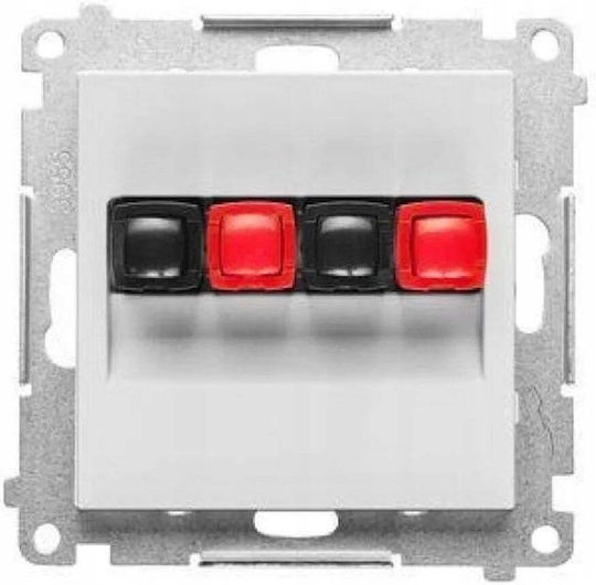 Simon 55 Priză Difuzor Modul Dublu Secțiune Cablu Intrare Ieșire 2,5 Mm2 Gri Deschis Mat Tgl2.01/114