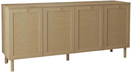 Μπουφές Baru Ξύλινος Beige 160x42x80cm