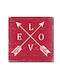 Love Gemälde Leinwand 28x28x1,5cm