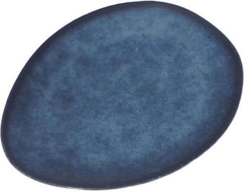 keleman Teller Wüste Oval Keramik Blau 20x18cm