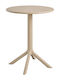 Round Table Polypropylene Mocha 60x60cm