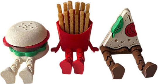 Tischdekoration Fast Food Set 3 Stück 727frn1115 8cm Mehrfarben Kunststoff