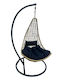 Soleil Soleil Metallic Swing Nest with Stand Black L120xW95xH195cm