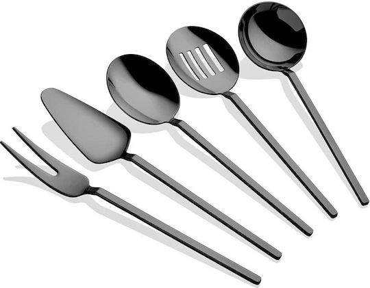 Hermia Inox Serving Utensil Set Black 5pcs