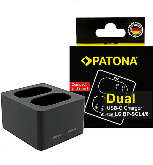 Patona Dublu Încărcător de baterii Compatibil cu Leica