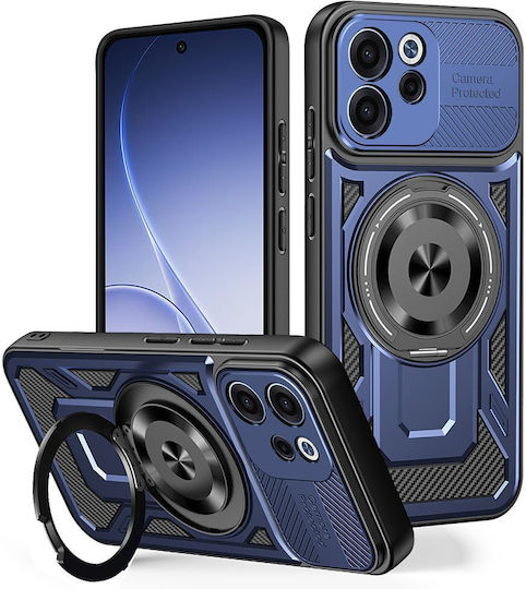 Techsuit Ruggedcam Oppo Umschlag Rückseite Silikon Blau (Oppo Reno15 F, Oppo Reno15 FS 5G)