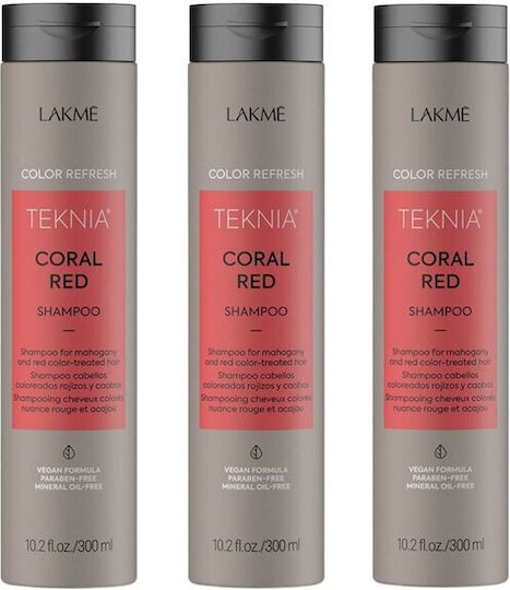 Red Hair Color Set Lakme Coral Red 3 X Shampoo 300ml