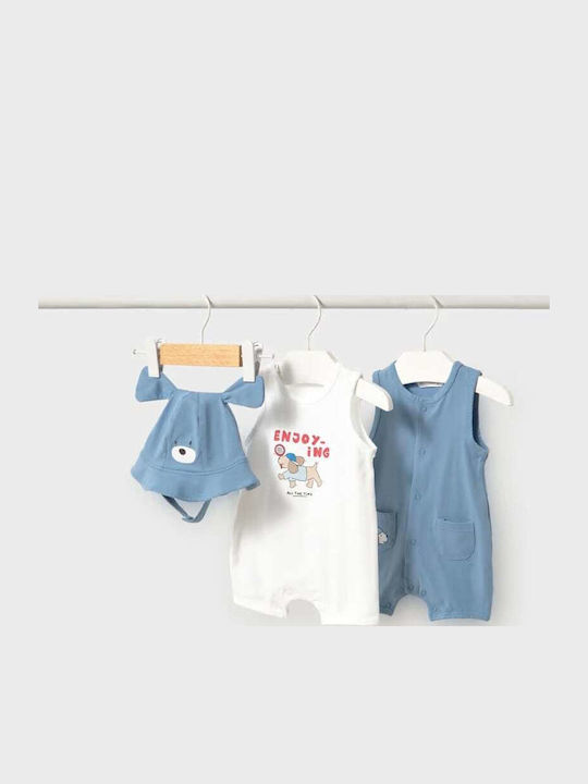 Mayoral Set Onesie With Accessories Soft Blue 3...