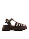 Καφέ Gladiator Flatforms Πολλαπλά Λουριά