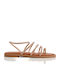 Bronze Leather Sandals Special Lacing