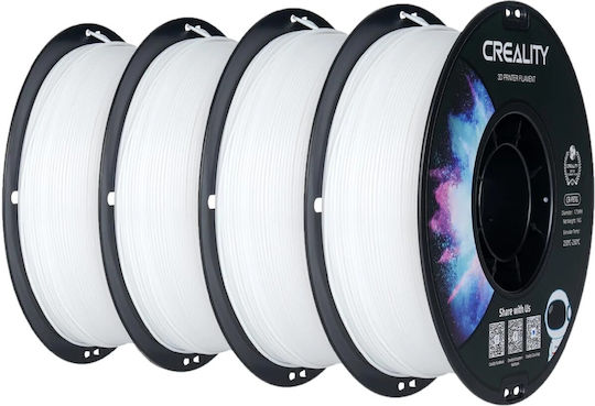 Creality3D PETG 3D Printer Filament 1.75mm Λευκό 4kg 4τμχ (Spool)