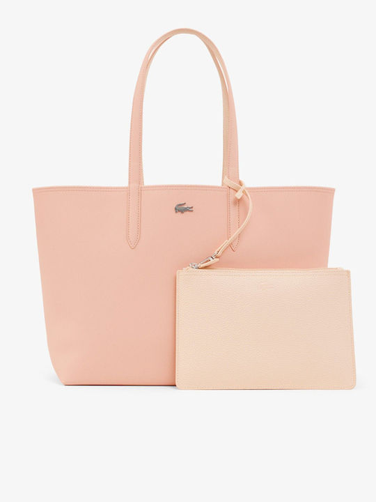 Lacoste Σετ Γυναικεία Τσάντα Shopper Ώμου Ροζ