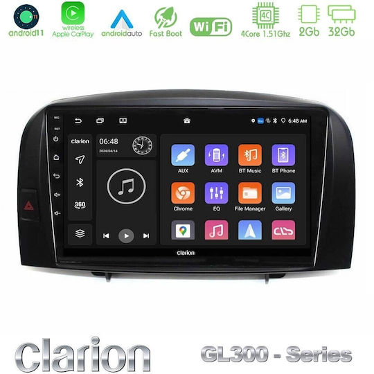 Clarion Gl300 Серия 4core Android11 2+32gb Hyundai Sonata 2005-2009 Навигация Мултимедия Таблет 10" Apple CarPlay И Android Auto