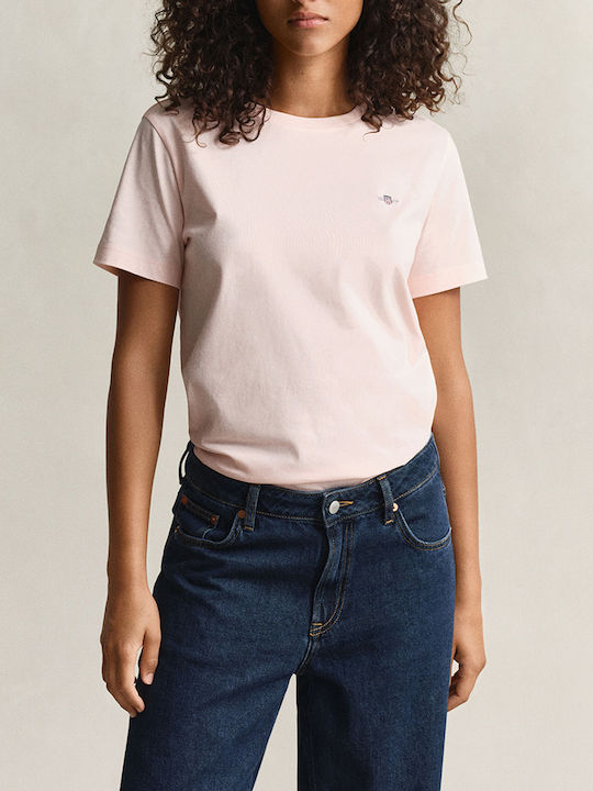 Gant Reg Shield Γυναικείο T-shirt Light Coral