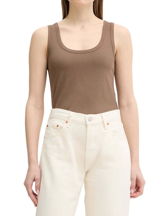 Marella Damen Bluse Ärmellos Braun