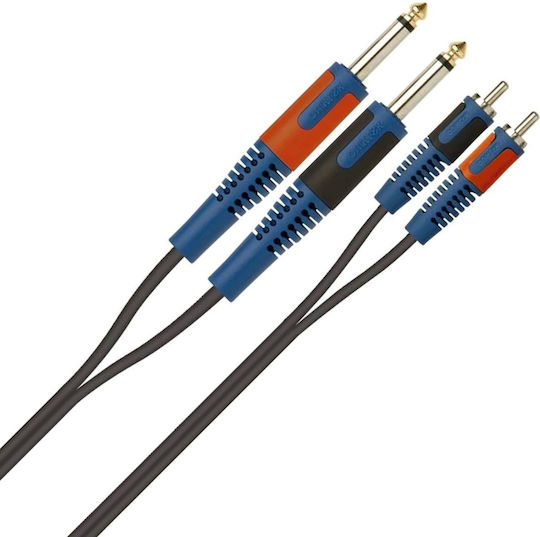 QuikLok Cable 6.3mm male - RCA male 2m (30.00285)