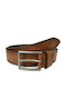 Men's Belt from Artificial Leather Brown